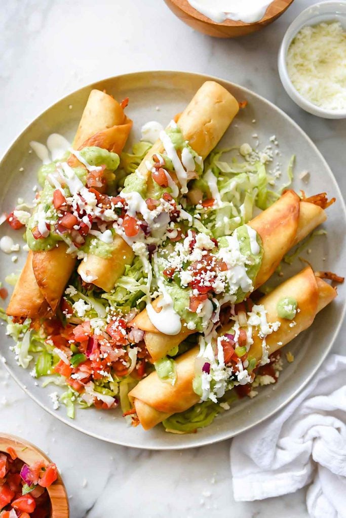 Chipotle Chicken Taquitos | foodiecrush.com