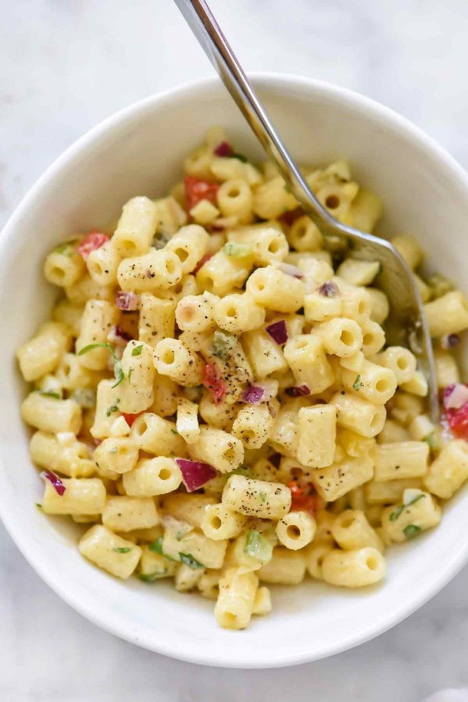 How to Make Classic Macaroni Salad | foodiecrush.com 