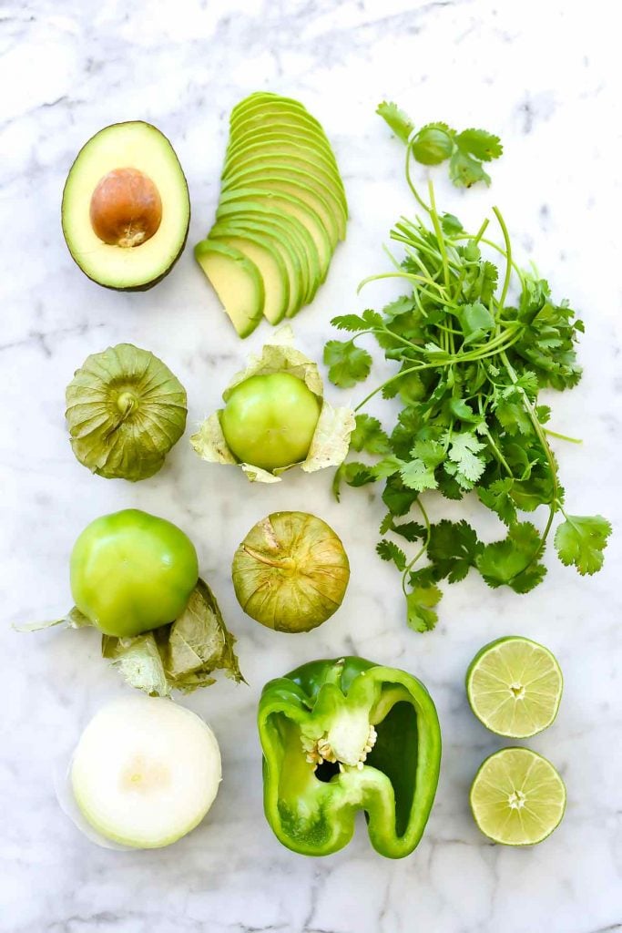 Creamy Avocado Salsa Verde ingredients