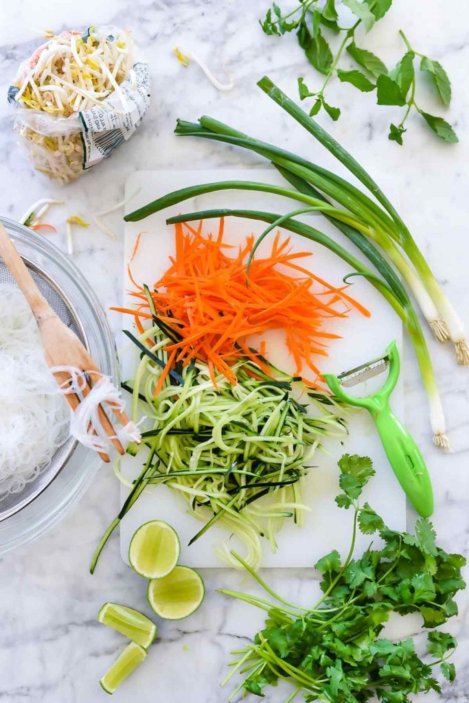 Vietnamese Noodle Salad ingredients | foodiecrush.com