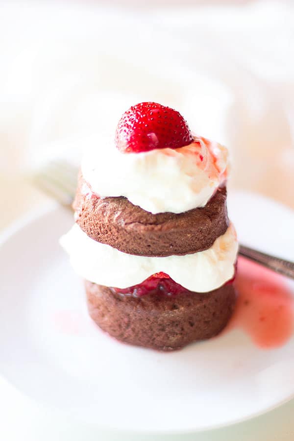 Chocolate Strawberry Shortcake from Well Floured on foodiecrush.com 