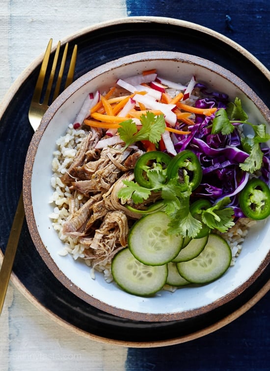 Slow Cooker Banh Mi Rice Bowls from skinnytaste.com on foodiecrush.com