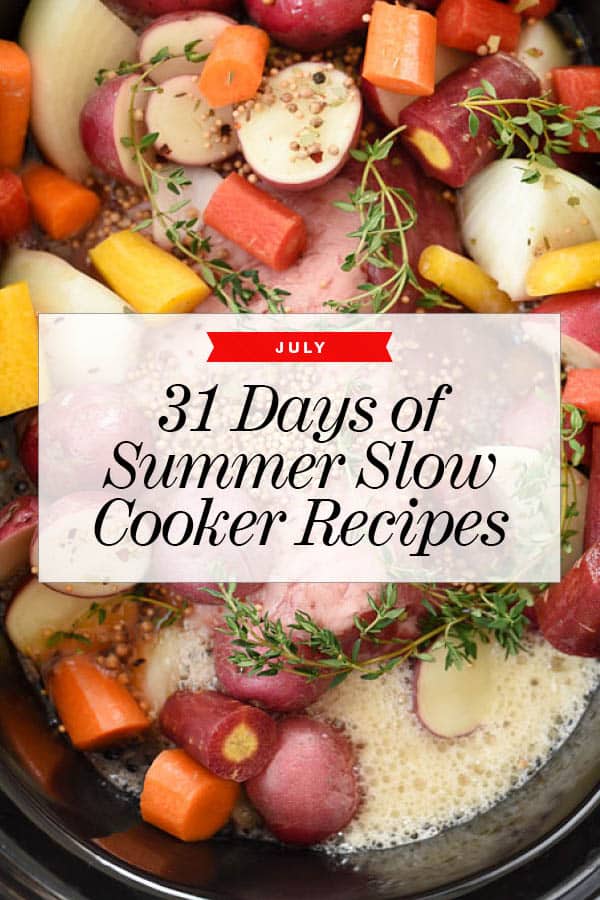 31 Days of Summer Slow Cooker Recipes to Make in July | foodiecrush.com