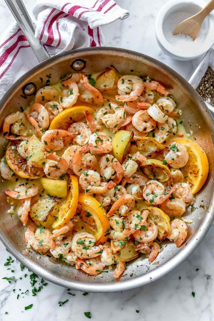 Pan-Seared Citrus Shrimp Recipe | foodiecrush.com