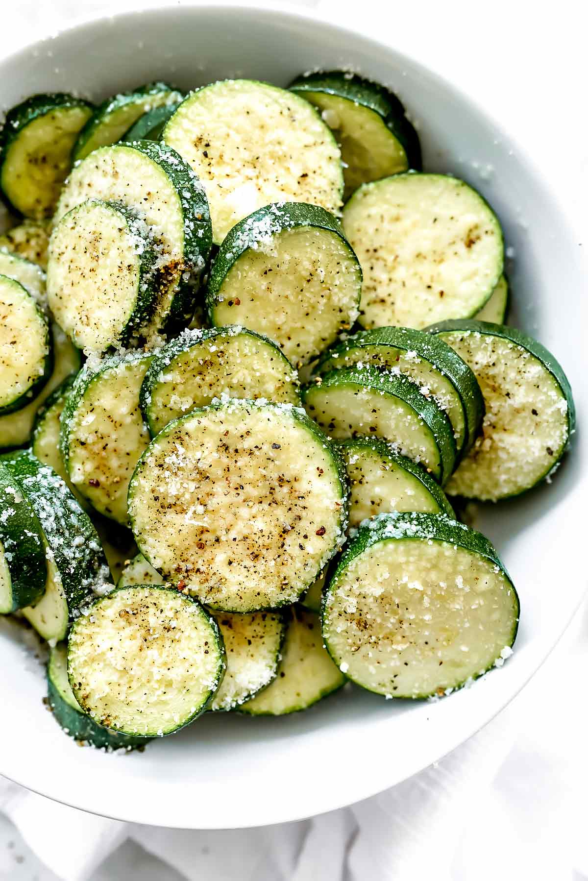 Easy 5-Minute Zucchini Parmesan | foodiecrush.com