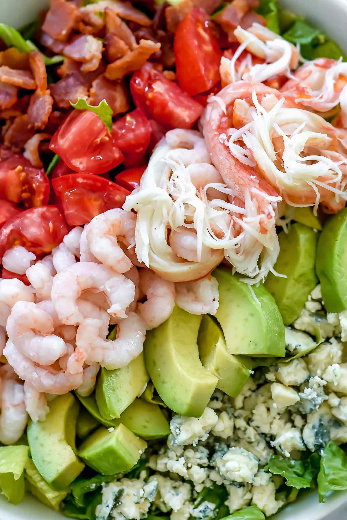 Shrimp and Crab Seafood Cobb Salad foodiecrush.com 008