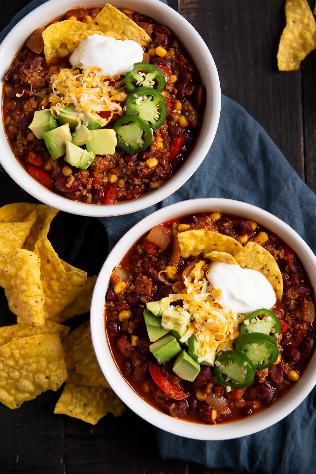 Seriously, The Best Healthy Turkey Chili from ambitiouskitchen.com on foodiecrush.com