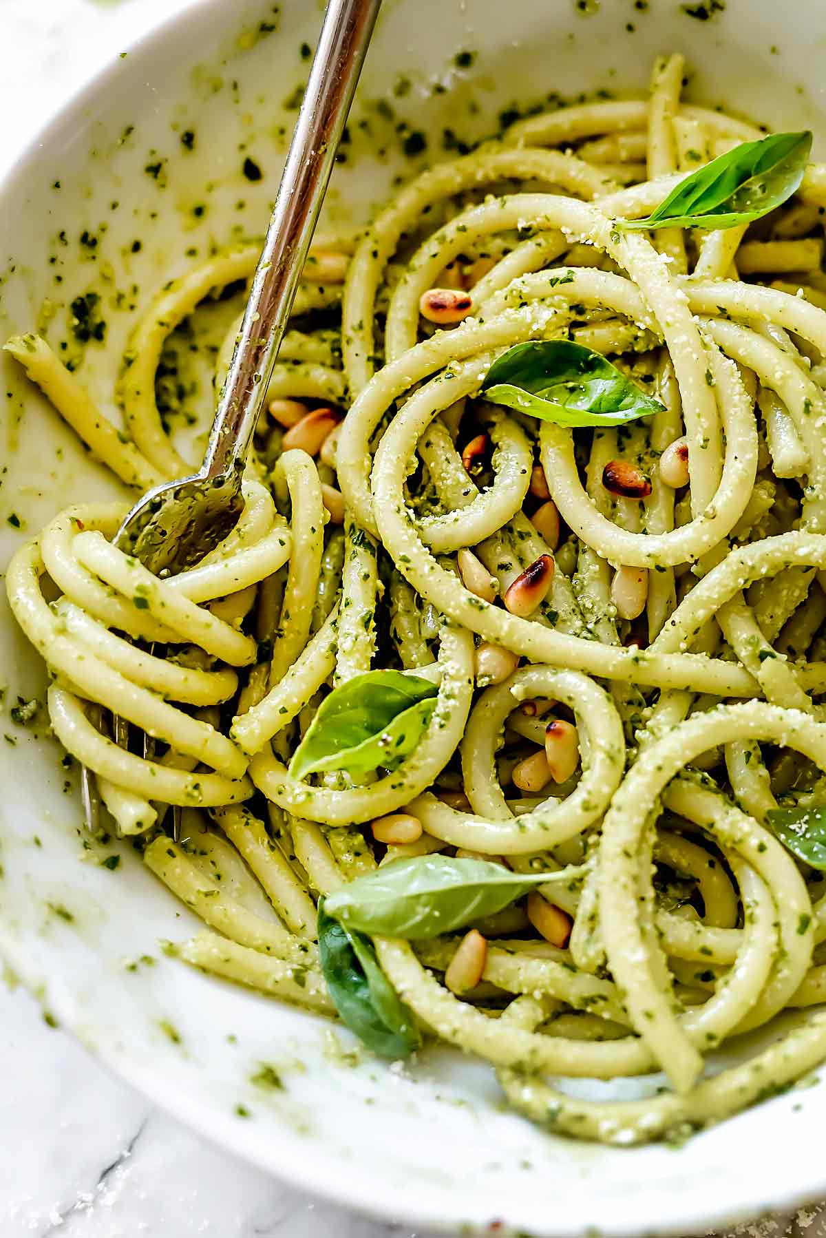 Easy Homemade Pesto Pasta Recipe foodiecrush com
