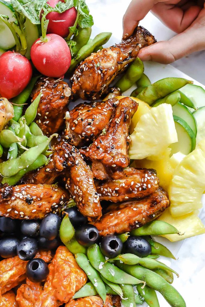 Baked Sweet Sesame Chicken Wings | foodiecrush.com #baked #chicken #wings #teriyaki #sesame #recipe