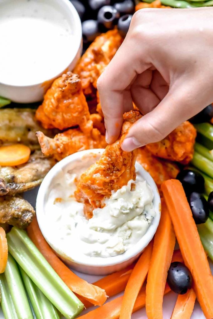 Baked Buffalo Chicken Wings Recipe foodiecrush.com #baked #chicken #wings #buffalo #recipe