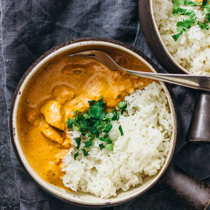 Instant Pot Chicken Tikka Masala from savorytooth.com on foodiecrush.com