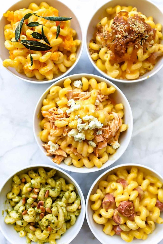 Instant Pot Macaroni and Cheese Five Ways | foodiecrush.com #macaroniandcheese #macaroni #pasta #cheese #comfortfood #recipes #dinnertime