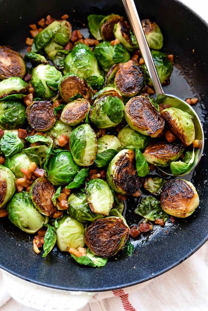 How to Cook Brussels Sprouts with Pancetta | foodiecrush.com