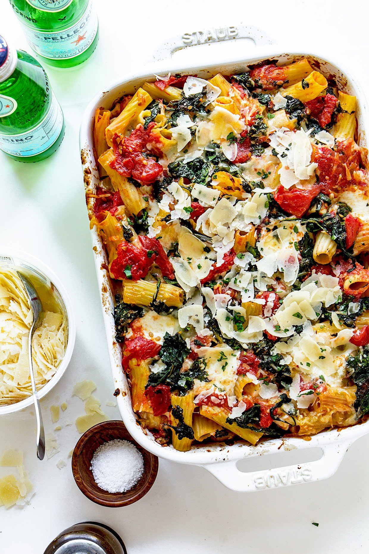 Baked Rigatoni with Sausage and Spinach from realfoodbydad.com on foodiecrush.com