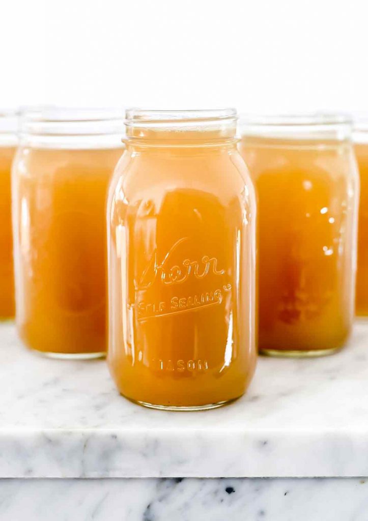 How to Make Homemade Chicken Stock and Broth on the stove top, in the Instant Pot pressure cooker or in a slow cooker | foodiecrush.com #chicken #stock #broth #recipe #recipeoftheday