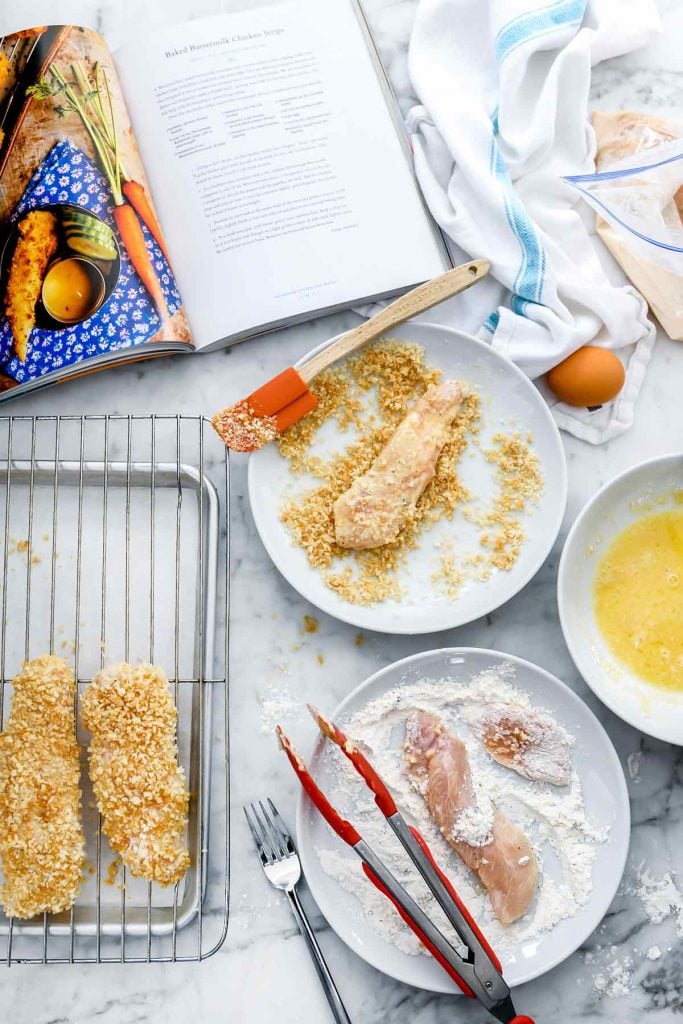 Crispy Parmesan Buttermilk Chicken Strips (Baked and Air Fryer)