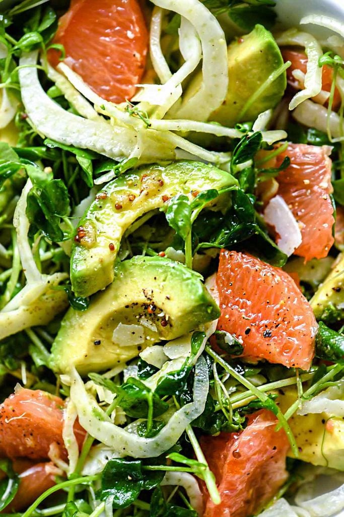 Grapefruit Avocado and Fennel Salad | foodiecrush.com #salad #grapefruit #avocado 