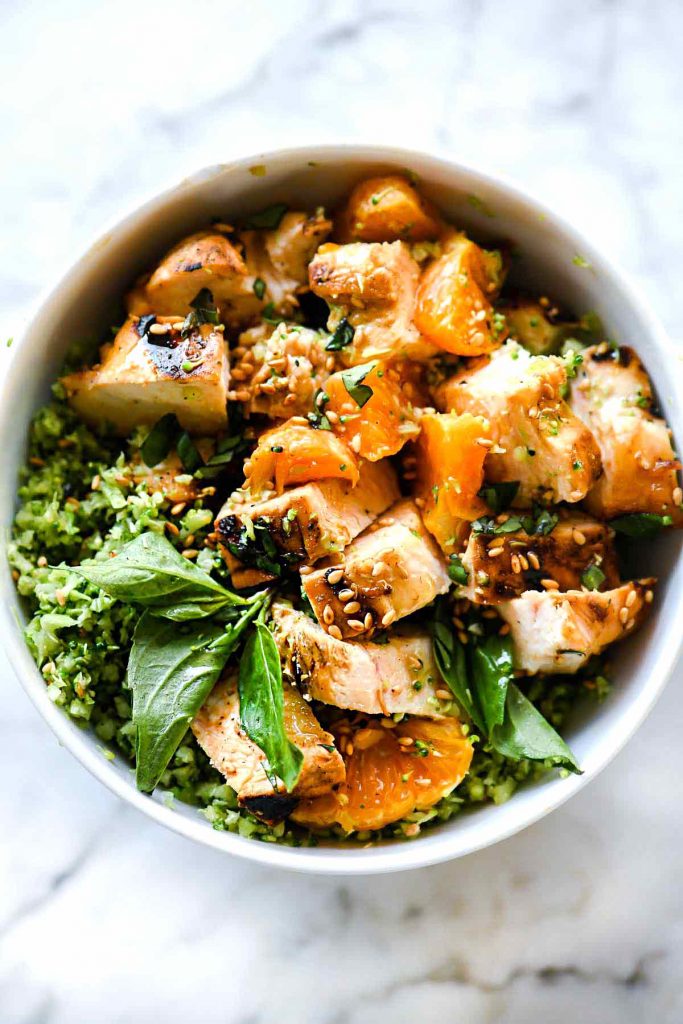Orange Chicken and Broccoli Rice Bowls | foodiecrush.com 
