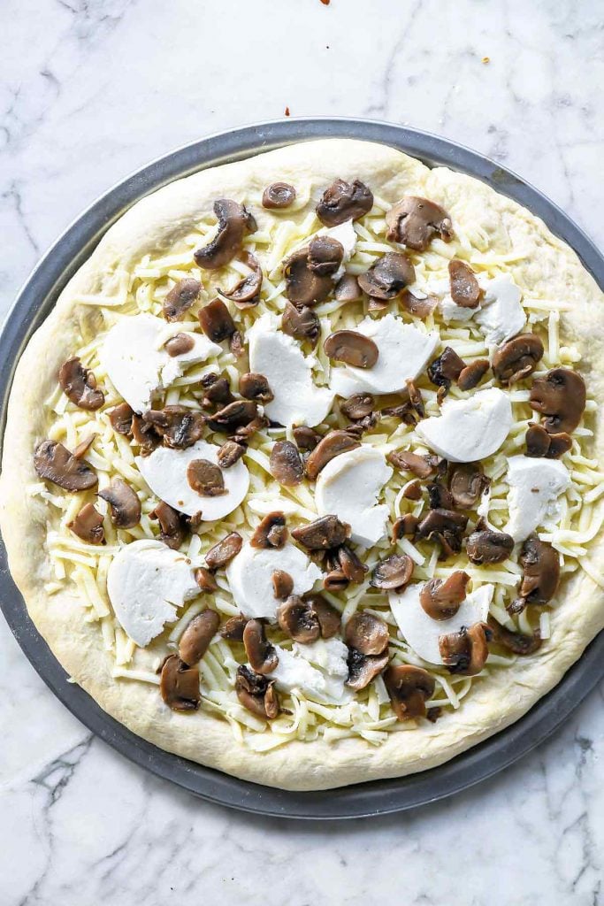 Truffled Mushroom Pizza | foodiecrush.com #recipes #mushroom #truffles #pizza