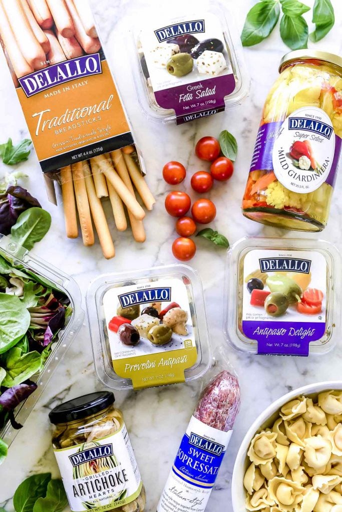 Antipasto Salad Platter | foodiecrush.com #antipasto #salad #platter #Italian #olives 