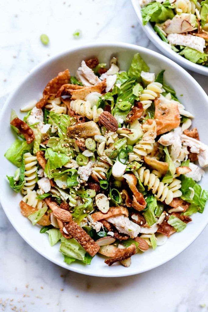 Chinese Chicken Salad with Sesame Dressing | foodiecrush.com #chinese #chicken #salad