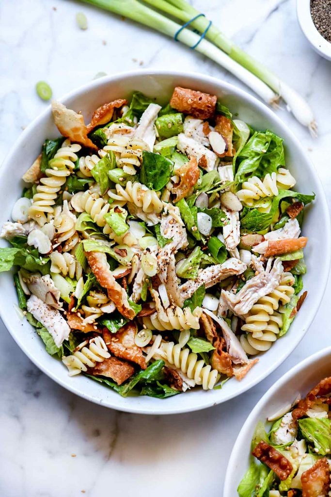 Chinese Chicken Salad with Sesame Dressing | foodiecrush.com #chinese #chicken #salad