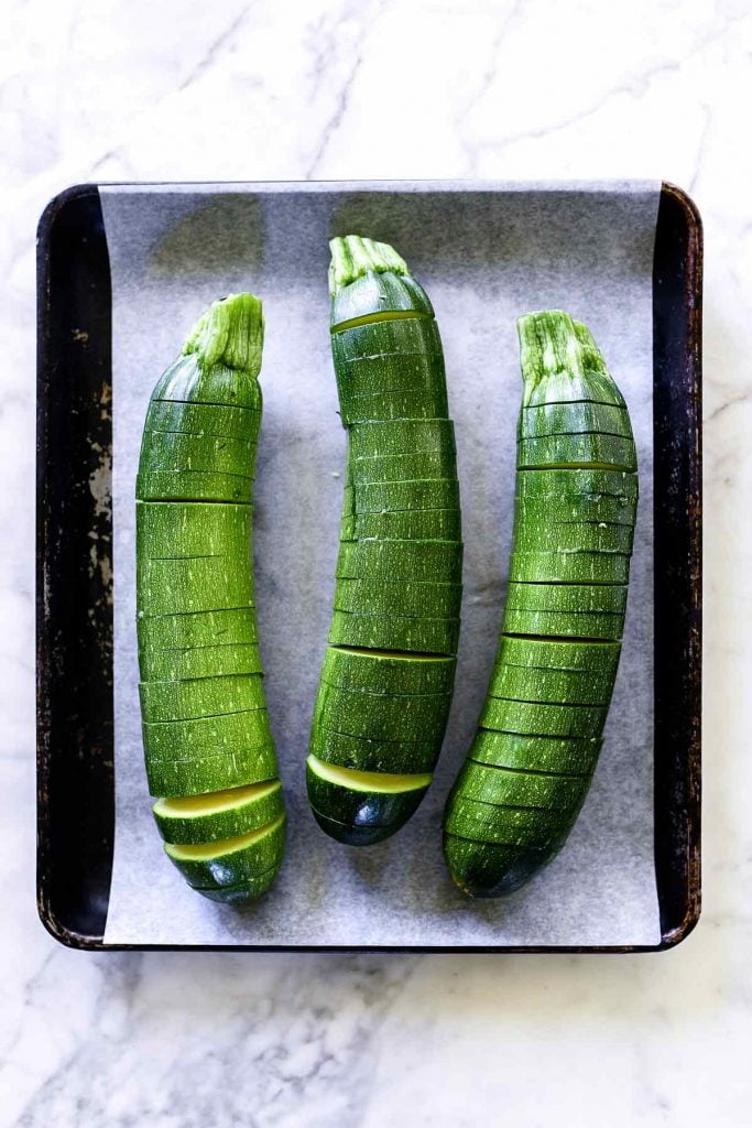 Hasselback Zucchini | foodiecrush.com #zucchini