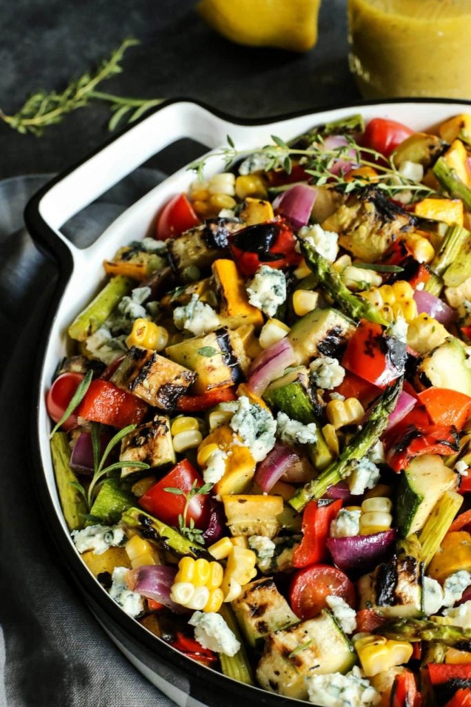 Grilled Vegetable Salad from A Farm Girls Dabbles on foodiecrush.com