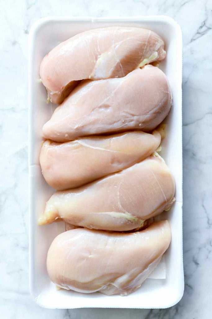 raw chicken breasts intended for making pressure cooker chicken