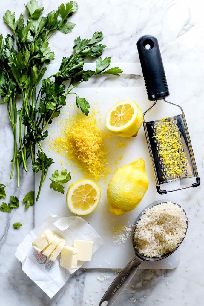 Lemon Rice Recipe | foodiecrush.com #white #rice #lemon #side #recipes 