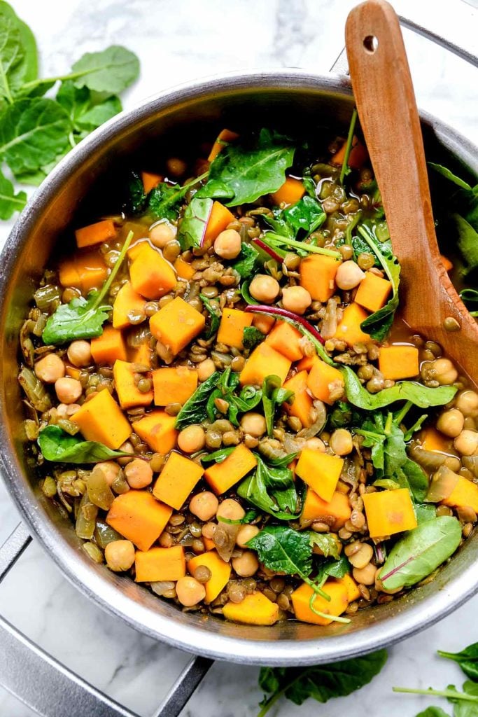 Curry Lentil Soup with Butternut Squash and Greens | foodiecrush.com #lentil #soup #curry #recipes #stew #healthy #easy