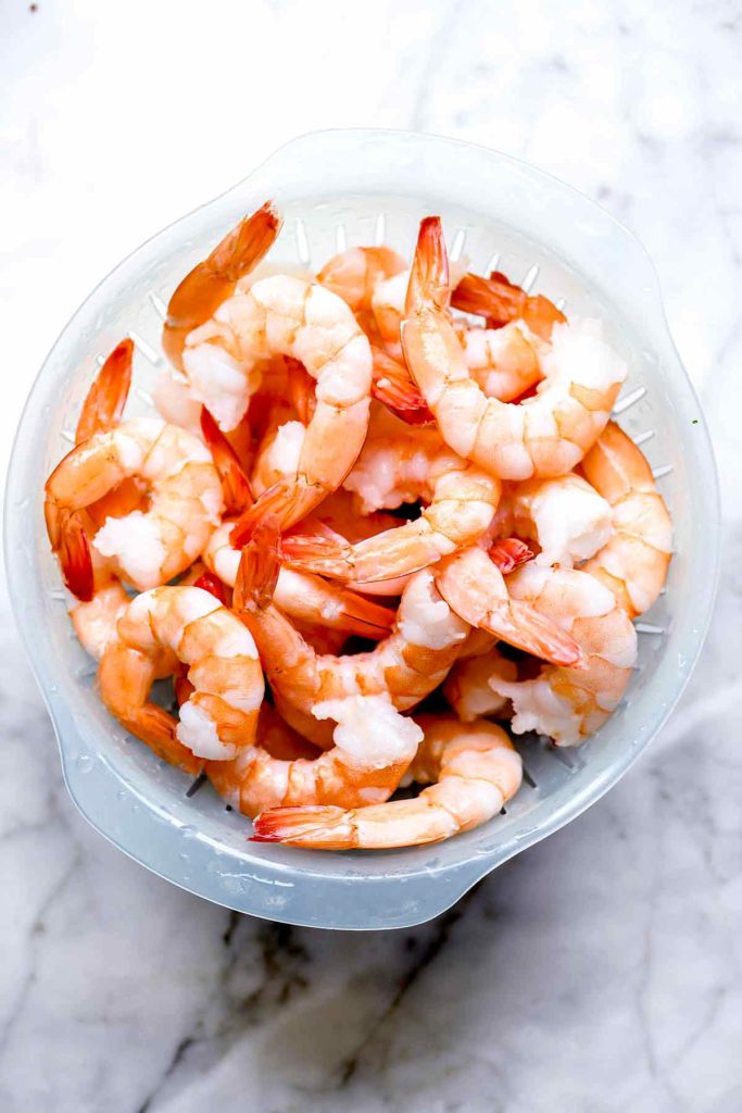 Frozen shrimp thawed | foodiecrush.com