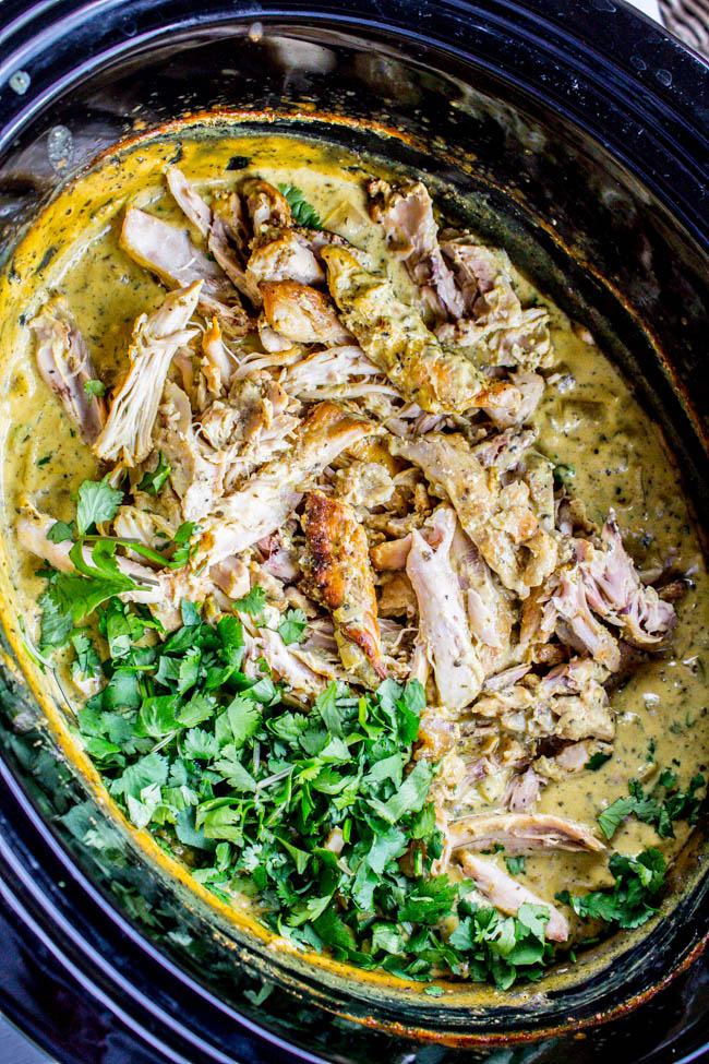 Slow Cooker Basil Chicken in Coconut Curry Sauce from The Food Charlatan on foodiecrush.com