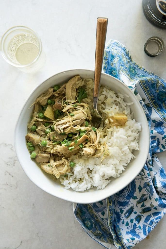 Slow Cooker Coconut Chicken Curry from Mountain Mama Cooks on foodiecrush.com