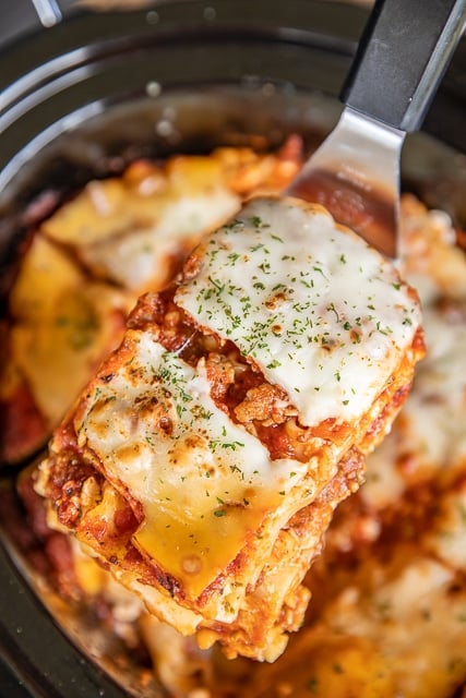 Slow Cooker Lasagna from Plain Chicken on foodiecrush.com