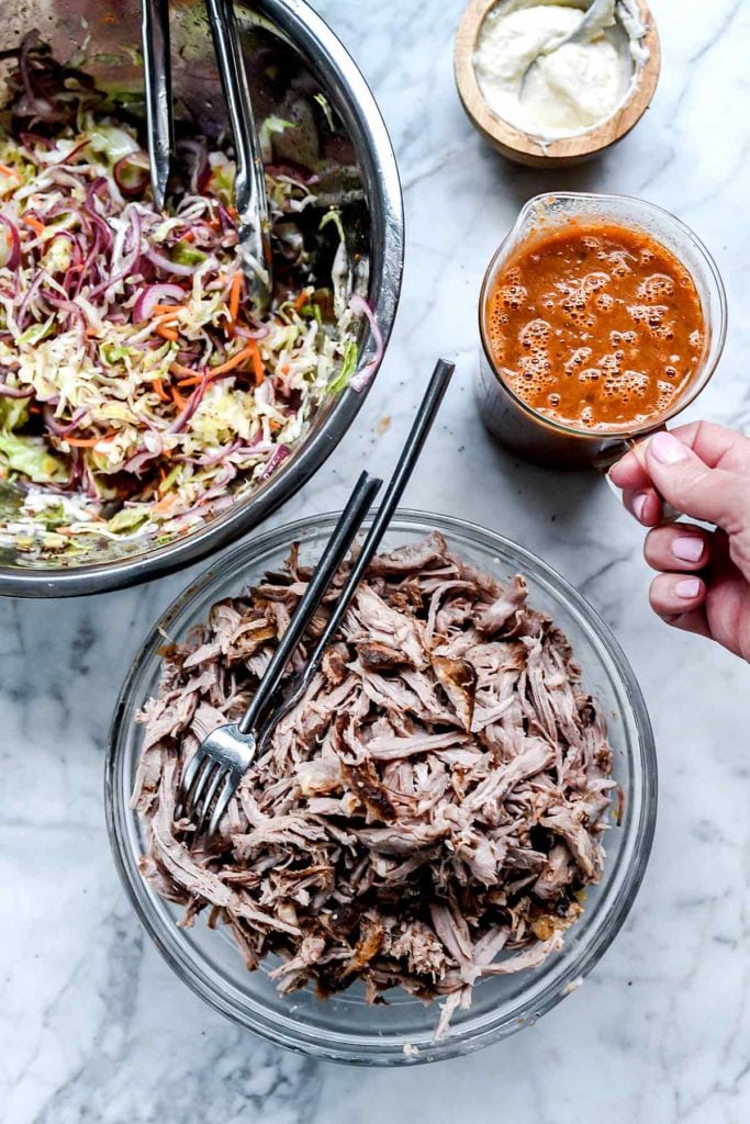 Pulled Pork Sandwich | foodiecrush.com #slowcooker #crockpot #recipes #withcoleslaw #sandwich #pulledpork