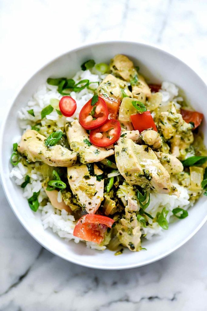 Thai Coconut Chicken and Rice | foodiecrush.com #thai #chicken #coconut #rice #recipes 