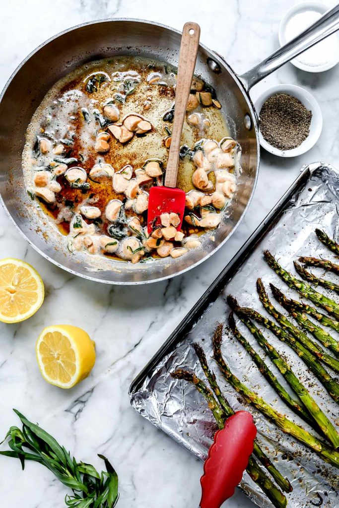 Roasted Asparagus with Browned Butter and Almonds | foodiecrush.com #asparagus #side #recipe #healthy