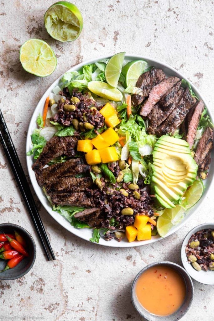 Grilled Thai Beef Salad from Food Faith Fitness on foodiecrush.com