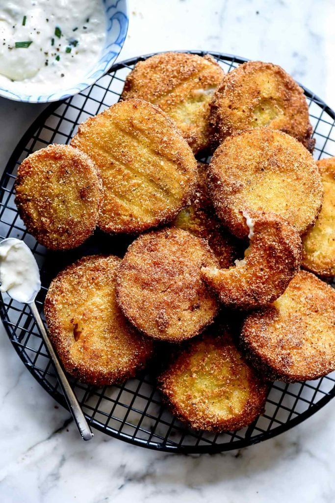 Fried Green Tomatoes | foodiecrush.com #fried #green #tomatoes #recipe