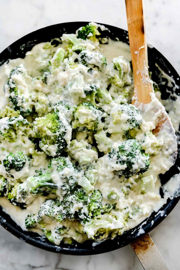 Broccoli in Cheese Sauce | foodiecrush.com