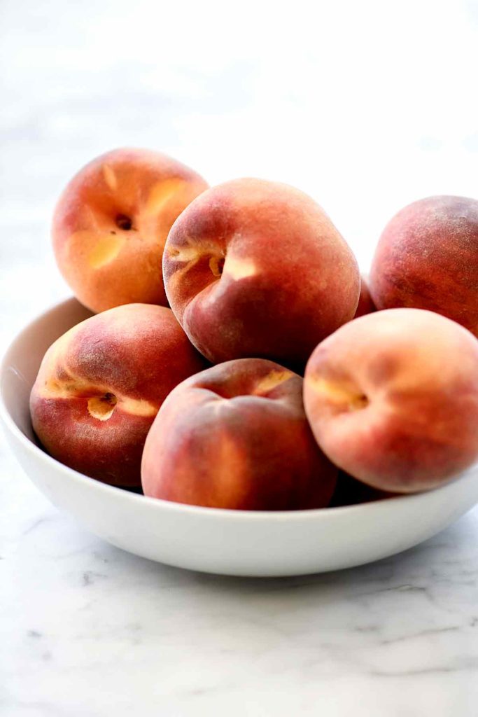Peaches in a bowl | foodiecrush.com