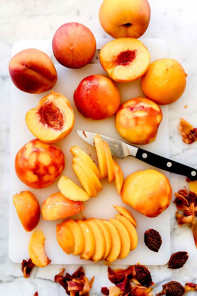 how to peel or skin peaches | foodiecrush.com