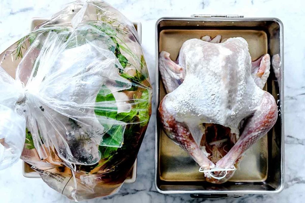 The Best Easy Turkey Brine (Wet or Dry Brine?) foodiecrush.com #turkey #thanksgiving #recipes
