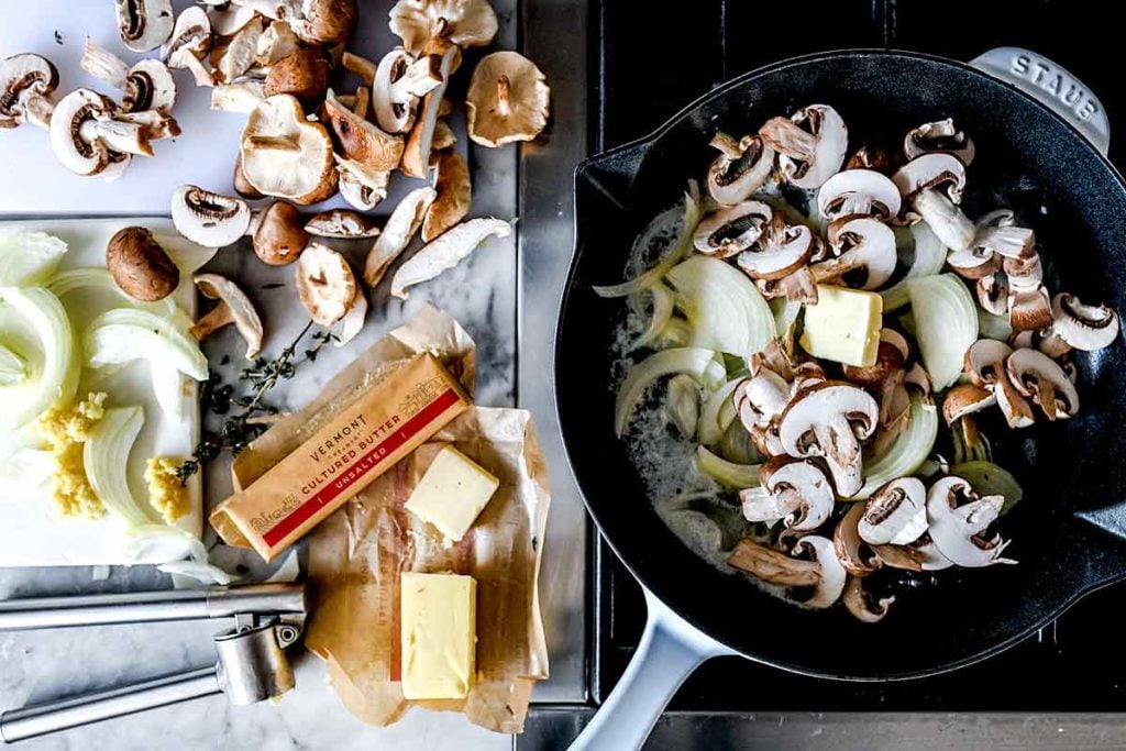 Ingredients Caramelized Onion and Mushroom Crostini | foodiecrush.com