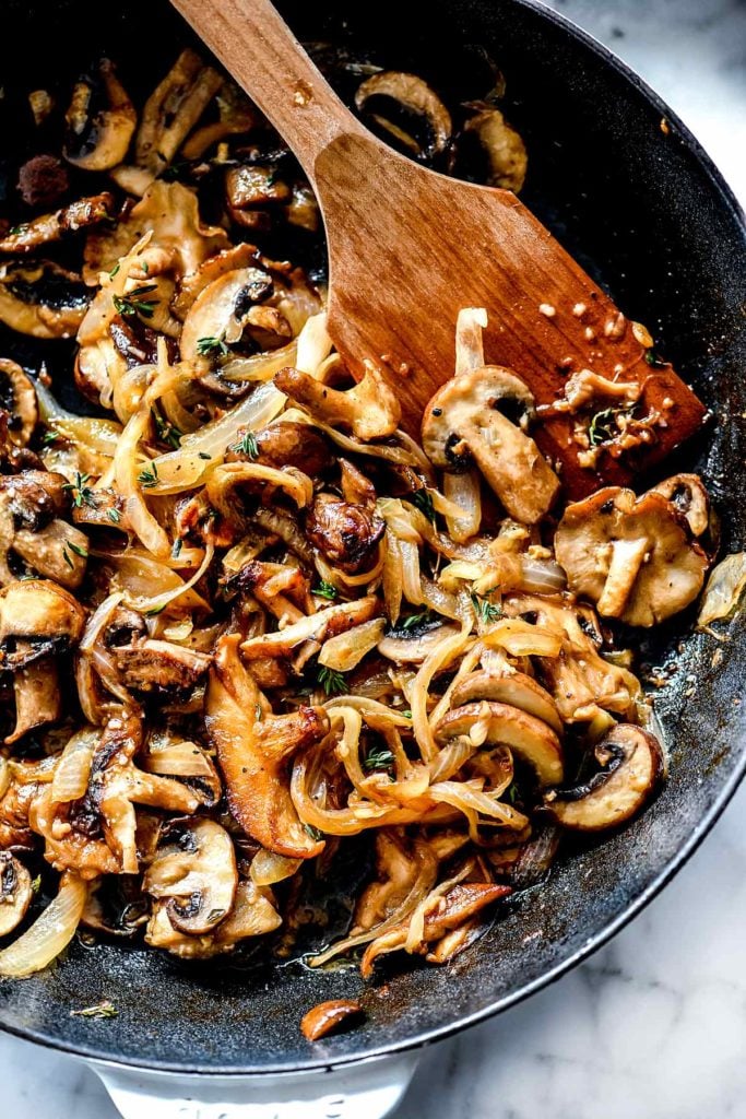 Caramelized Onion and Mushroom Crostini | foodiecrush.com