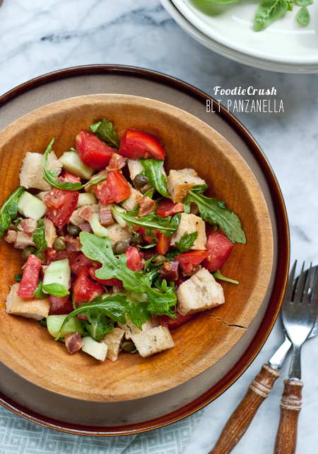 FoodieCrush Magazine BLT Panzanella Salad