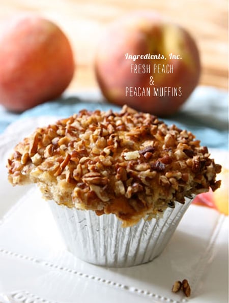 FoodieCrush Magazine Ingredients Inc Fresh Peach Pecan Muffin