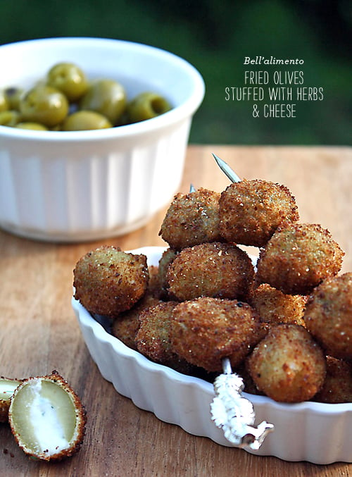 FoodieCrush Bellalimento Fried Olives Stuffed with Ricotta