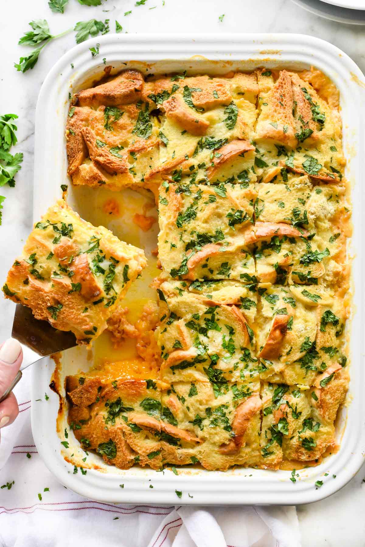 Ham and Cheese Breakfast Casserole | foodiecrush.com #breakfast #casserole #recipes #ham #cheese #holiday #christmas